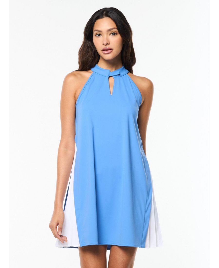 

Женское платье с воротником-халтером из ткани агата Sergio Tacchini, Ultramarine