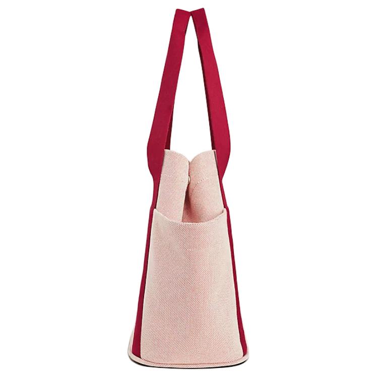 HERMES Сумка Cabriole Napp Cotton With Polyester женская красная терракотовая — фото 2