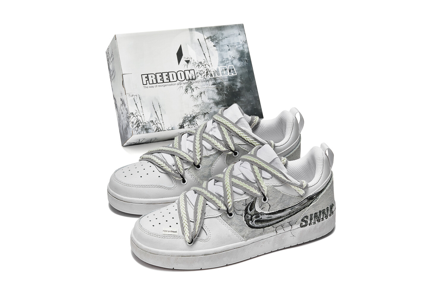 

Кроссовки Nike Court Vision 1 Skateboarding Shoes Men Low-top Grey/white, серый/белый