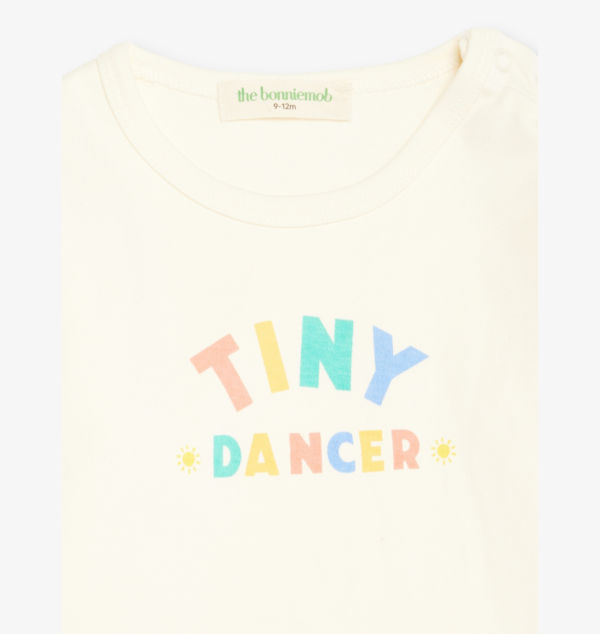 Боди Tiny dancer из органического хлопка с радужным текстовым принтом для детей от 0 до 18 месяцев The Bonnie Mob, цвет rainbow — фото 3