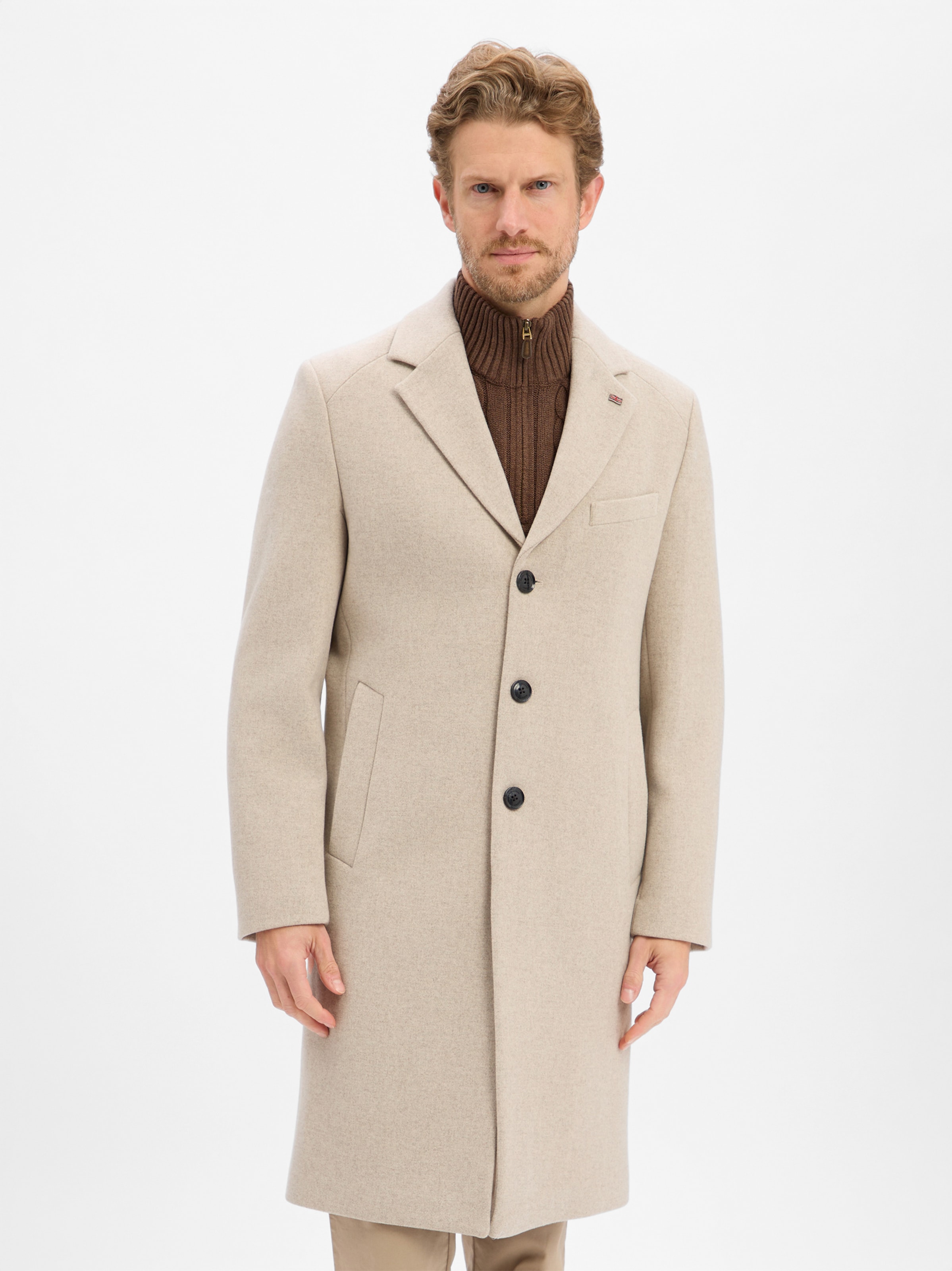 

Finshley & Harding London Межсезонное пальто 'Frederick' в бежевом цвете