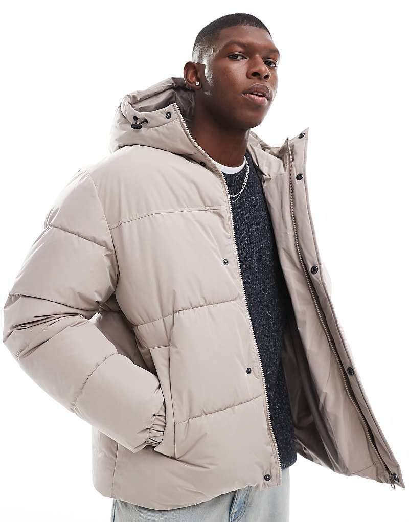 

Бежевая короткая куртка-пуховик Jack & Jones
