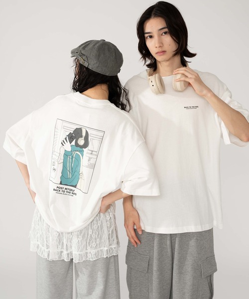 

Футболка с графическим принтом WEGO, разноцветная