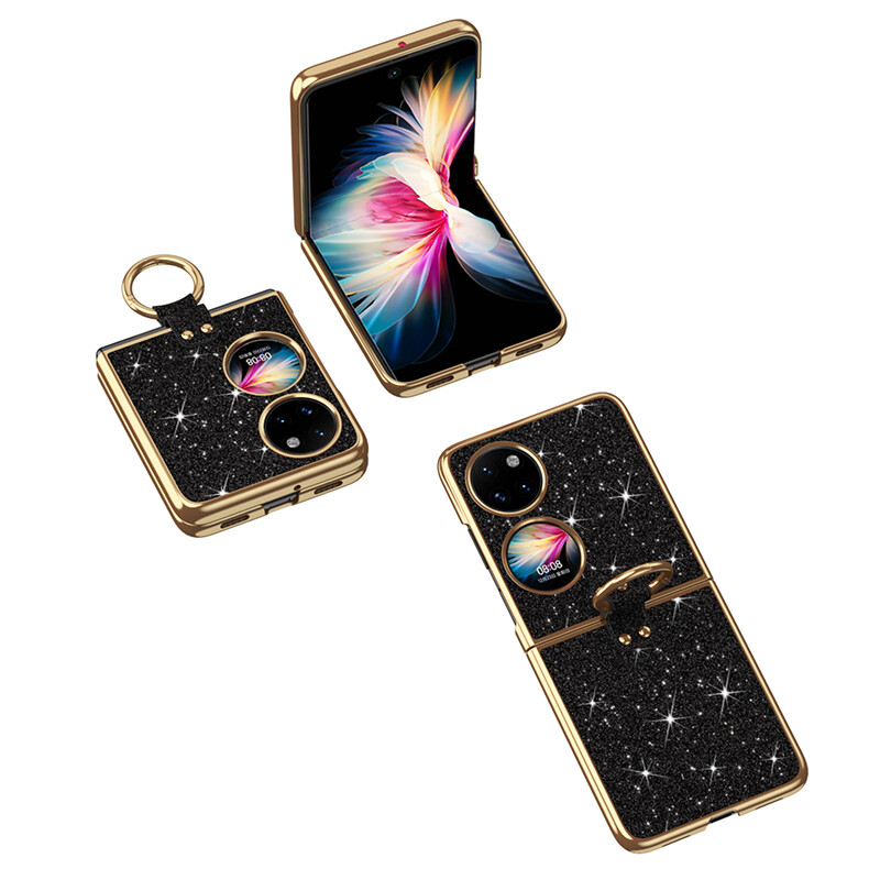 

Чехол для телефона Baohuguang Bao Huguang, Obsidian Black Plated Star Diamond Finger Ring Clasp Back Case