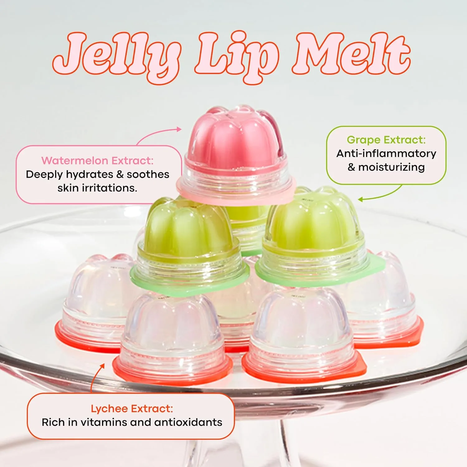 TONYMOLY Jelly Lip Melt, корейский блеск для губ, увлажняющий, питательный бальзам для губ со вкусом арбуза, 0,31 унции., Watermelon — фото 4