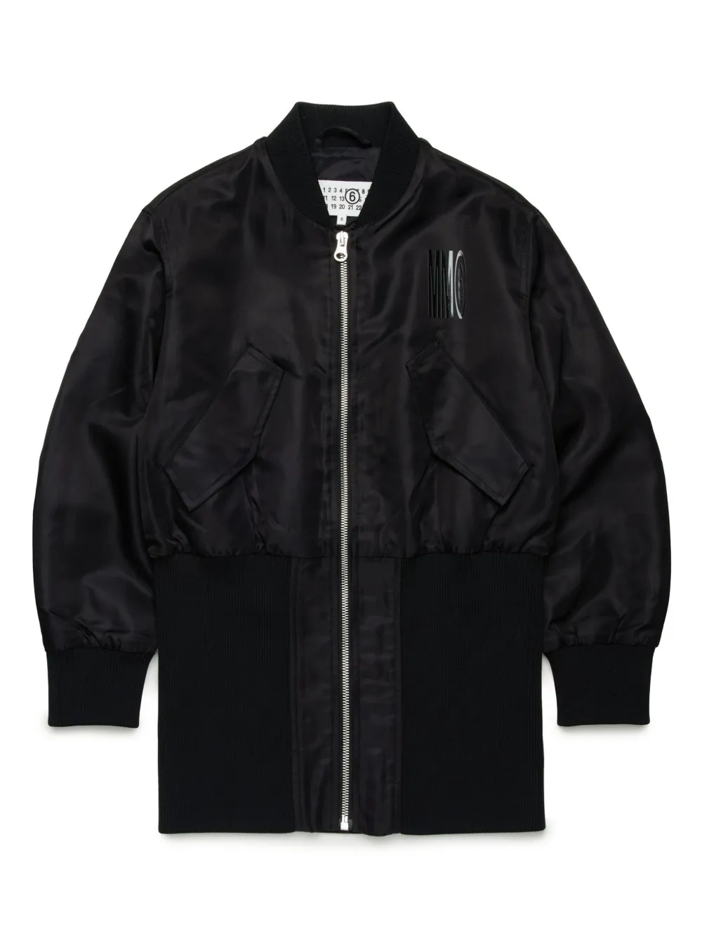 

Бомбер с логотипом MM6 Maison Margiela Kids, черный