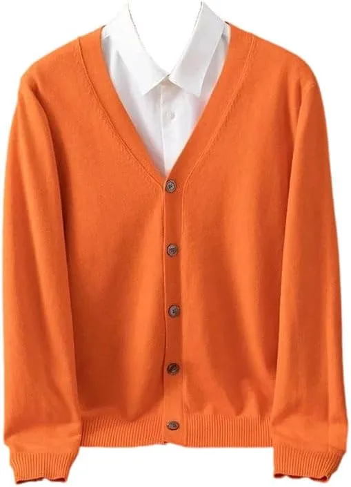 

Мужской кардиган V-образным вырезом свободного кроя