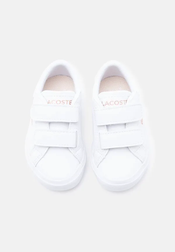 Детские кроссовки унисекс powercourt blush Lacoste, White/Light Pink — фото 4
