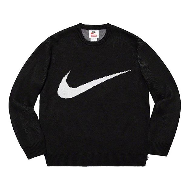 

Свитер Supreme SS19 x Nike Swoosh Sweater Crossover Logo Printing Unisex Black SUP-SS19-10135, черный