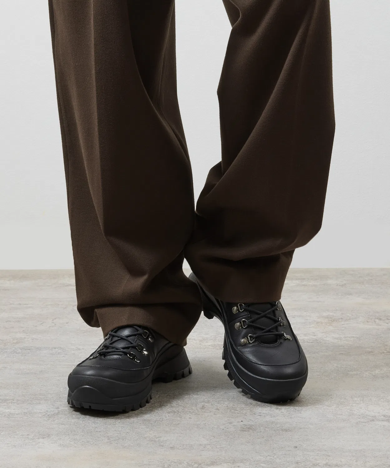 Треккинговые ботинки PADRONE с подошвой Vibram, кожа, черные — фото 3