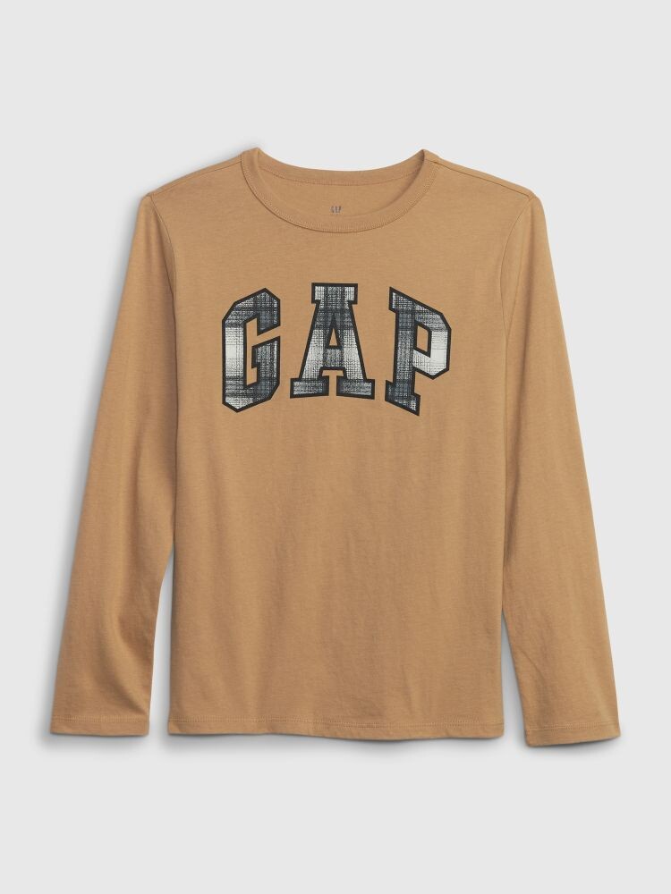 

Детская футболка с принтом Gap, коричневый