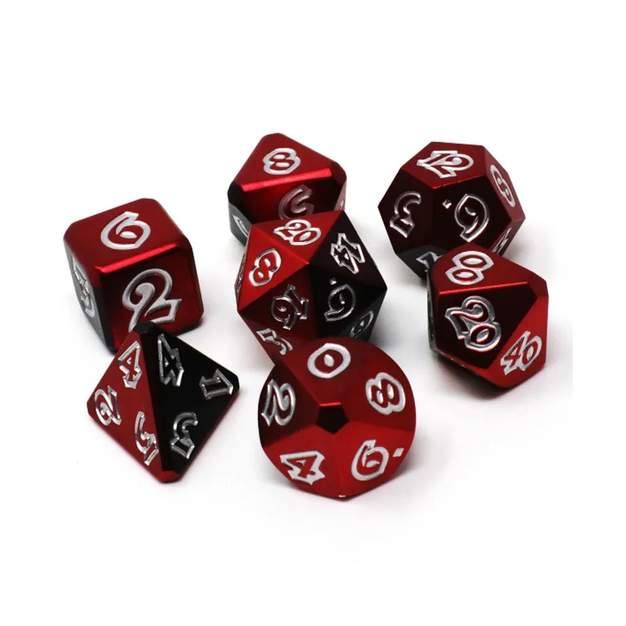 

Поликомплект — Багровое затмение (7), Metal Poly Dice Sets (Die Hard Dice)