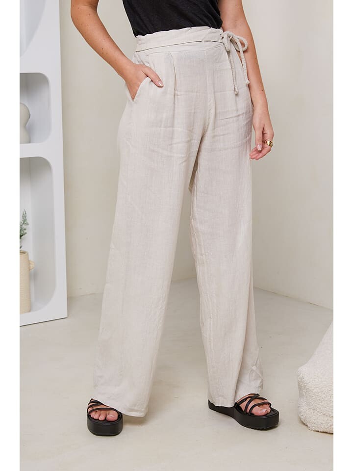 

Тканевые брюки Rodier Lin, кремовый