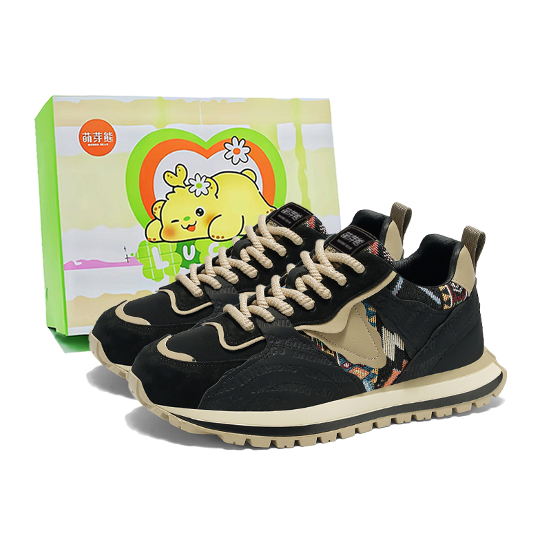 

Budding Bear Мужские низкие кэжуал кеды Beige Black Box, цвет Beige Black Box