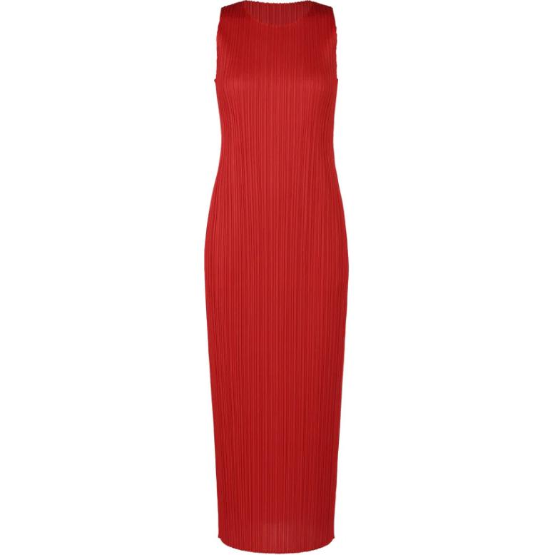 

SS24 Женское красное платье без рукавов PLEATS PLEASE ISSEY MIYAKE