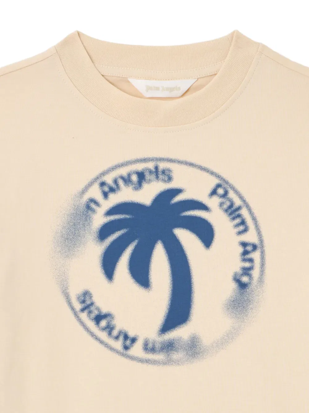Футболка с изображением пальмовой ветвей Palm Angels Kids, нейтральный — фото 3