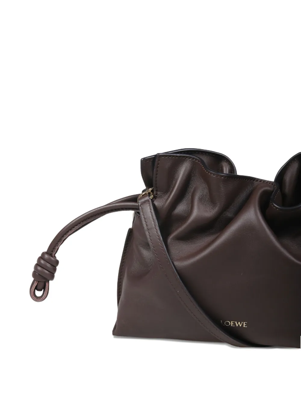 Мини-сумка-клатч Flamenco из кожи LOEWE, фиолетовый — фото 4