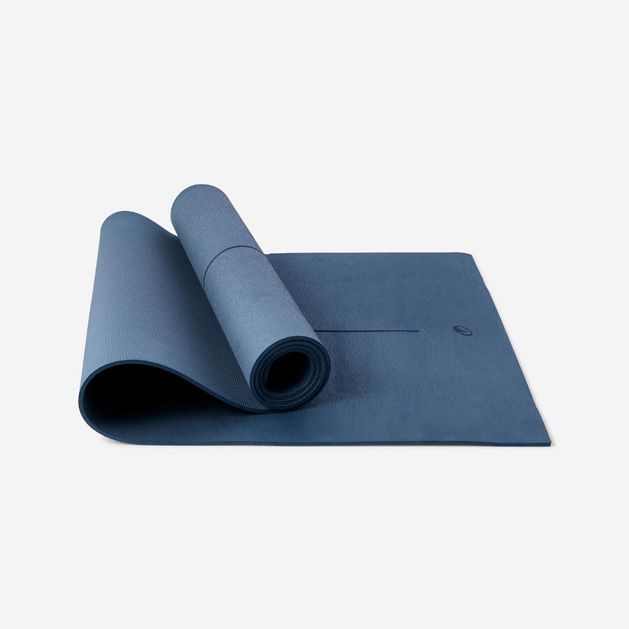

DOMYOS Коврик для йоги для начинающих, нескользящий и удобный, 5 мм, темно-синий
