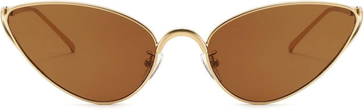 

Солнцезащитные очки Willochra Retro Cat Eye для женщин, модель 2026, роскошные дизайнерские солнцезащитные очки в маленькой металлической оправе, винтажные очки для женщин, C2