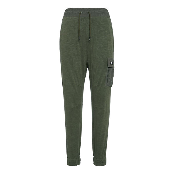 

Брюки men's training sports side pocket bundle feet long pants/trousers green Nike, мультиколор