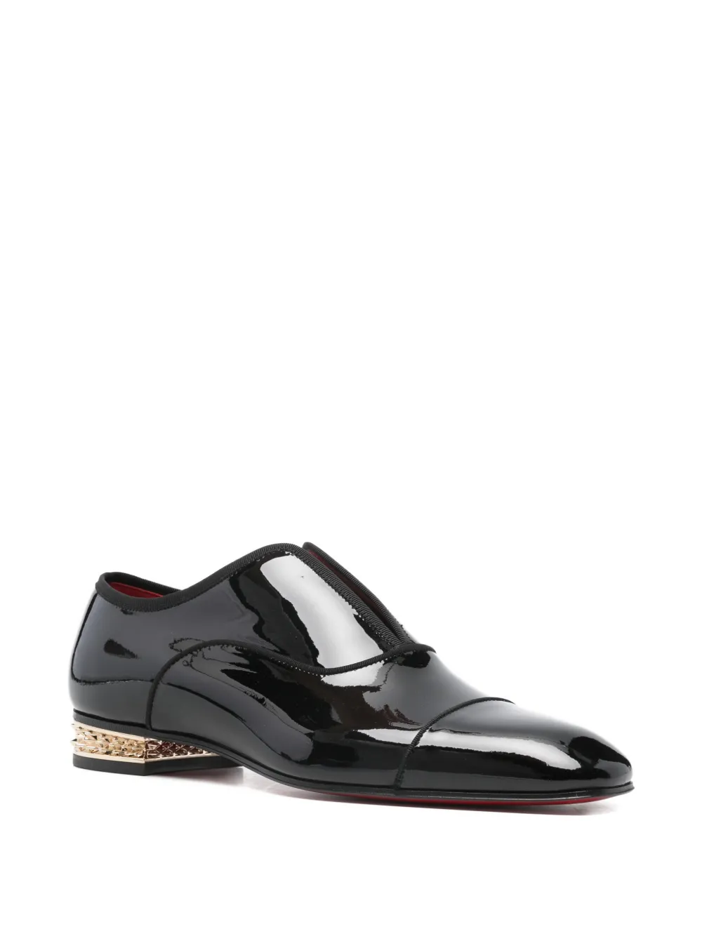 Лоферы с отделкой на каблуке Christian Louboutin, черный — фото 2