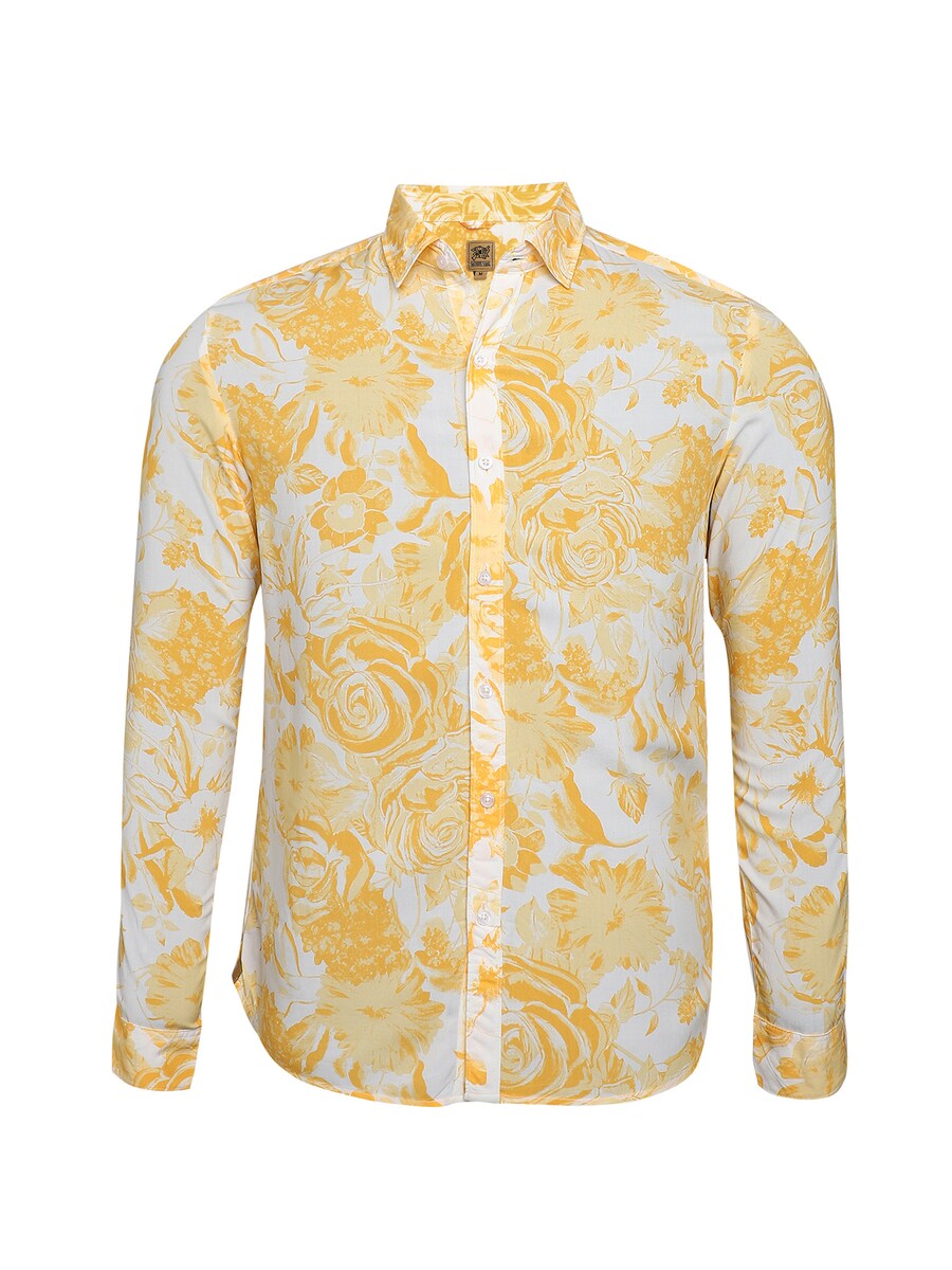 

Рубашка на пуговицах классического кроя Campus Sutra Brayden, желтый