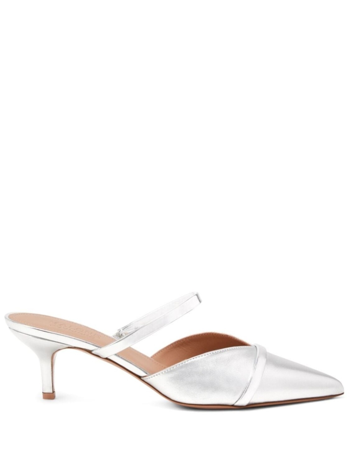 

Мюли Frankie 45 с эффектом металлик Malone Souliers, серебристый