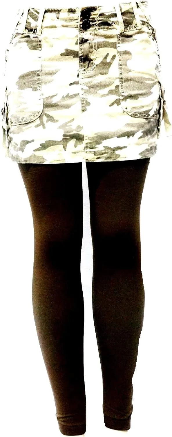 

Новая женская юниорская армейская камуфляжная джинсовая юбка-карго + бесплатные леггинсы JEANS FOR LOVE