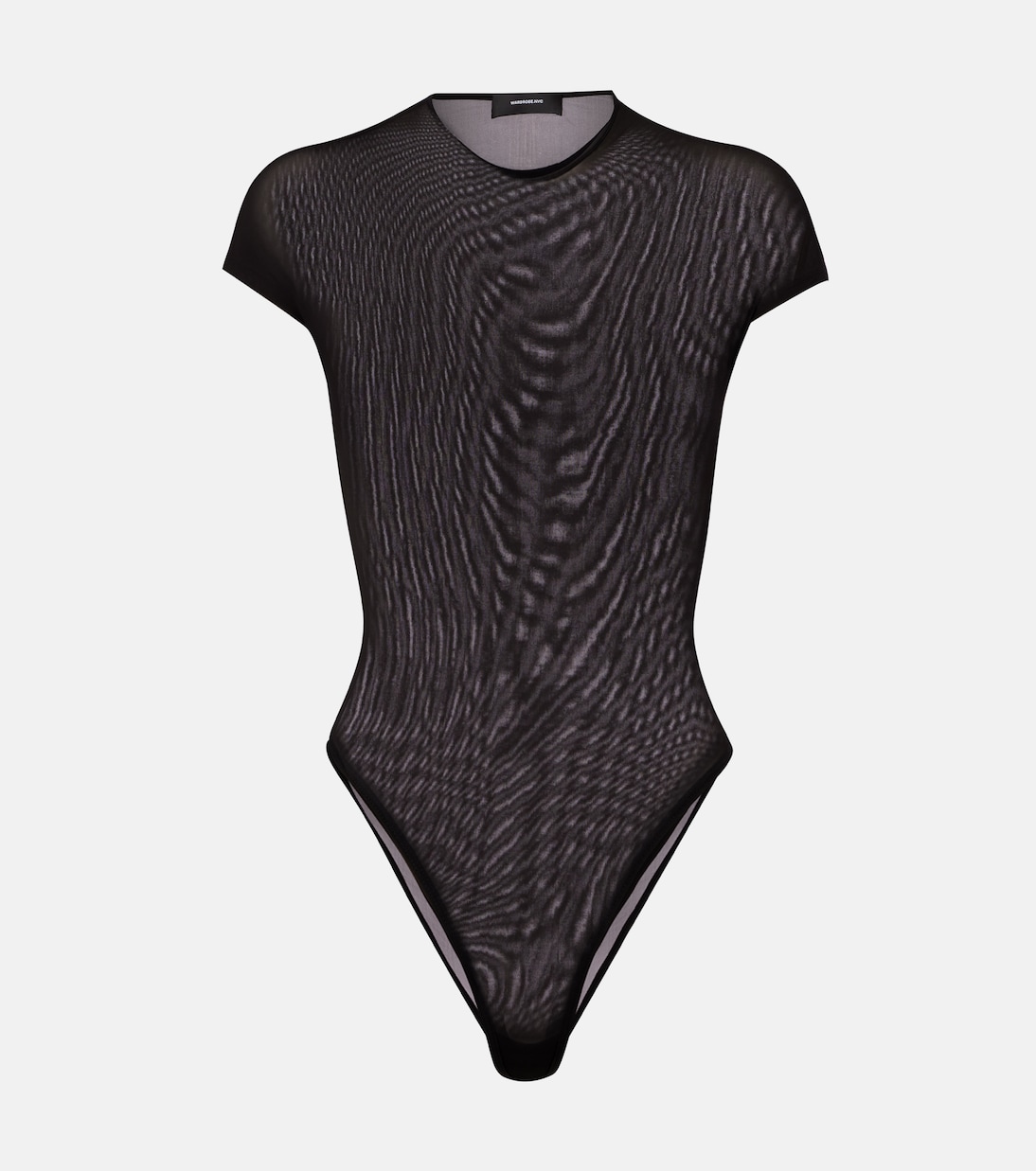 

Полупрозрачный технический боди Wardrobe.NYC, черный