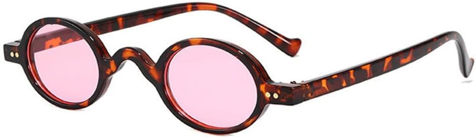 

Солнцезащитные очки конфетных цветов для женщин и мужчин в стиле панк, солнцезащитные очки UV400 овальной формы для занятий спортом на открытом воздухе, бега и езды на велосипеде UYPTK, Leopard Pink