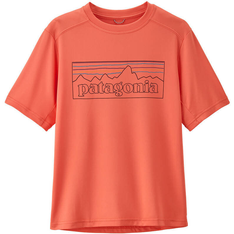 

Детская футболка SW с кепкой Patagonia, цвет P-6 Outline: Coho Coral