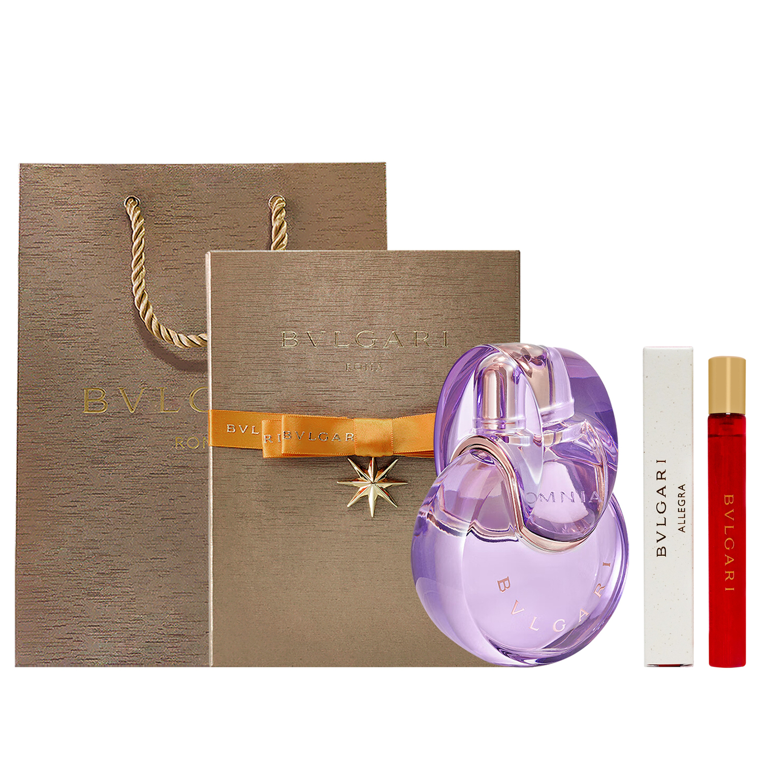 

BVLGARI Набор духов Amethyst Gift Box Eau De Toilette Green Leaf Juice Pink Grapefruit