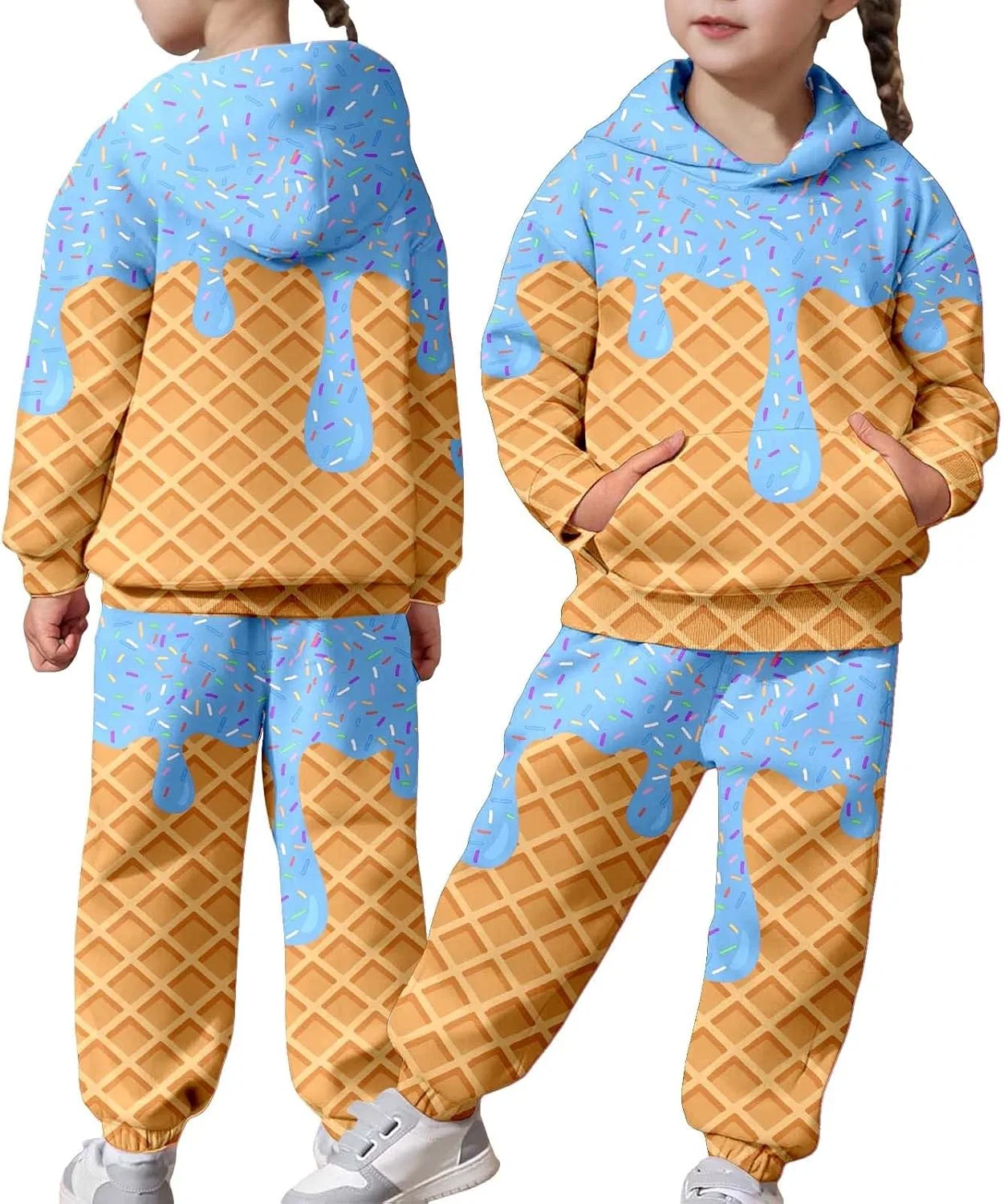 Детский спортивный костюм Ice Cream Drip, 2 предмета, 13-blue — фото 2