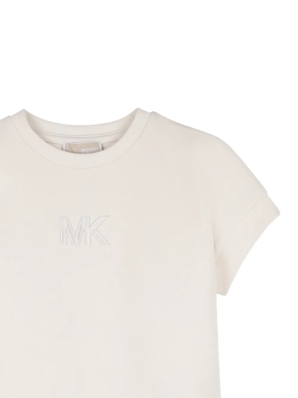 Платье с короткими рукавами и складками Michael Kors Kids, нейтральный — фото 3