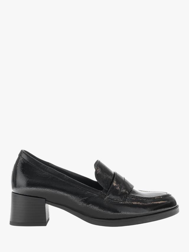 Fame Wide Fit кожаные лоферы на устойчивом каблуке Gabor, Black