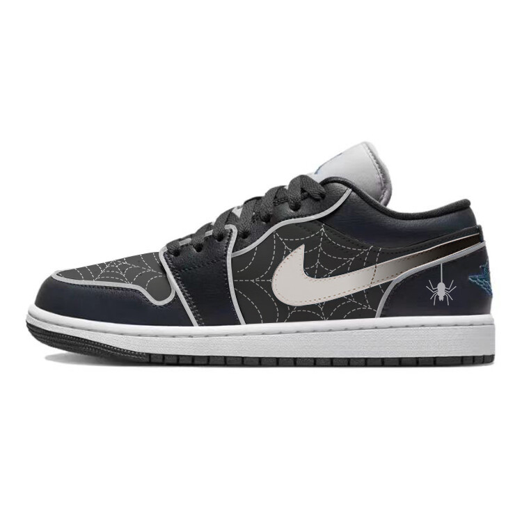 

Кроссовки Air Jordan 1 Vintage Basketball Shoes Unisex Low-top White/black, черный