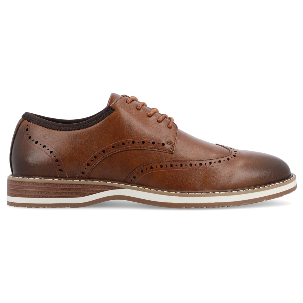 Мужские оксфорды Ozzy Wing Tip Vance Co., цвет cognac synthetic — фото 2