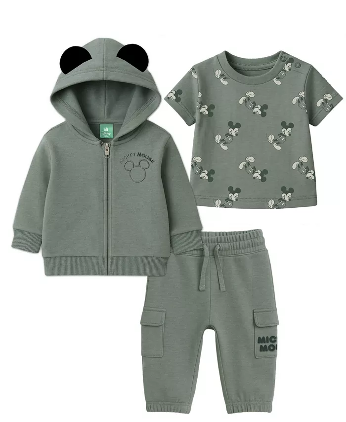 

Комплект для мальчиков из 3 предметов: куртка с капюшоном, топ и штаны с Микки Маус Disney