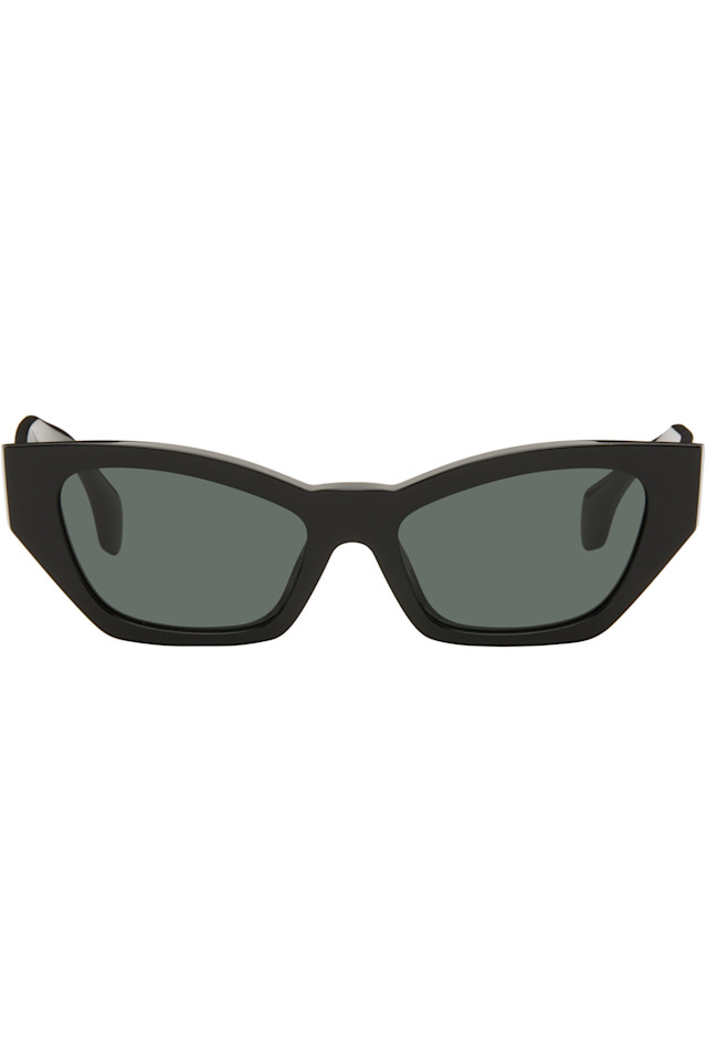 

Фирменные солнцезащитные очки «кошачий глаз» Versace, черный