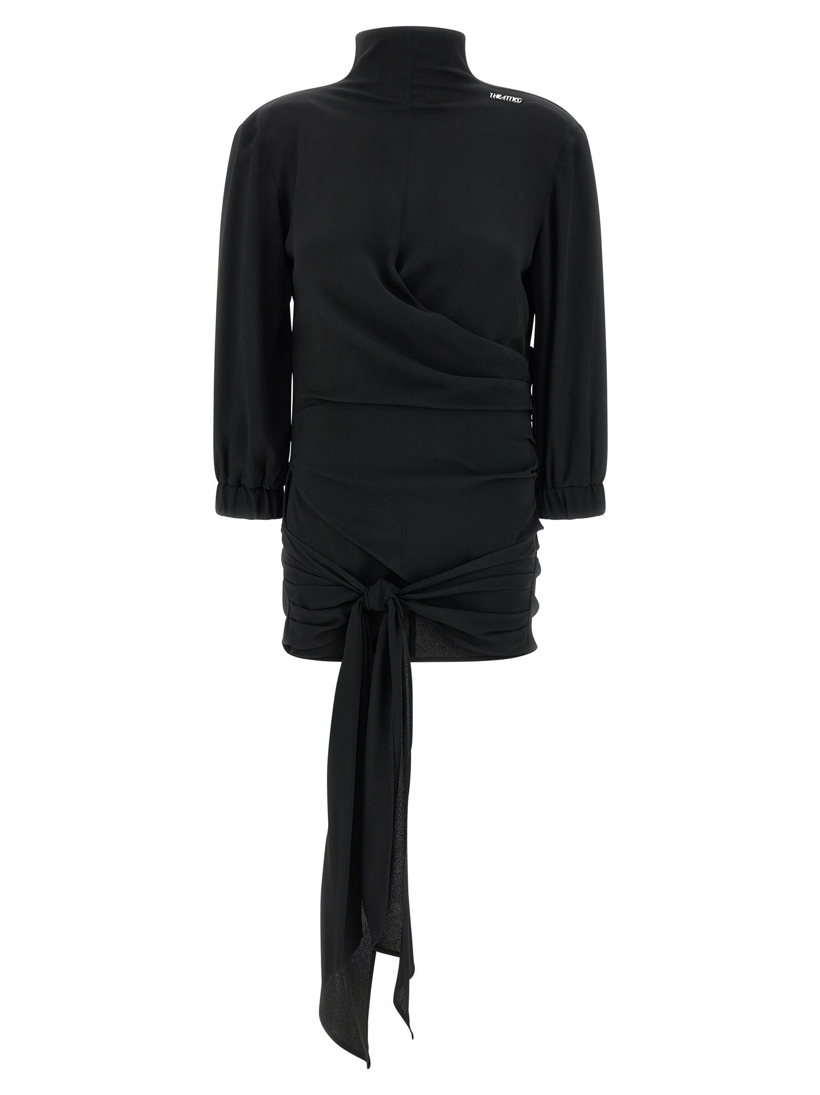 

Топ с поясом The Attico, черный