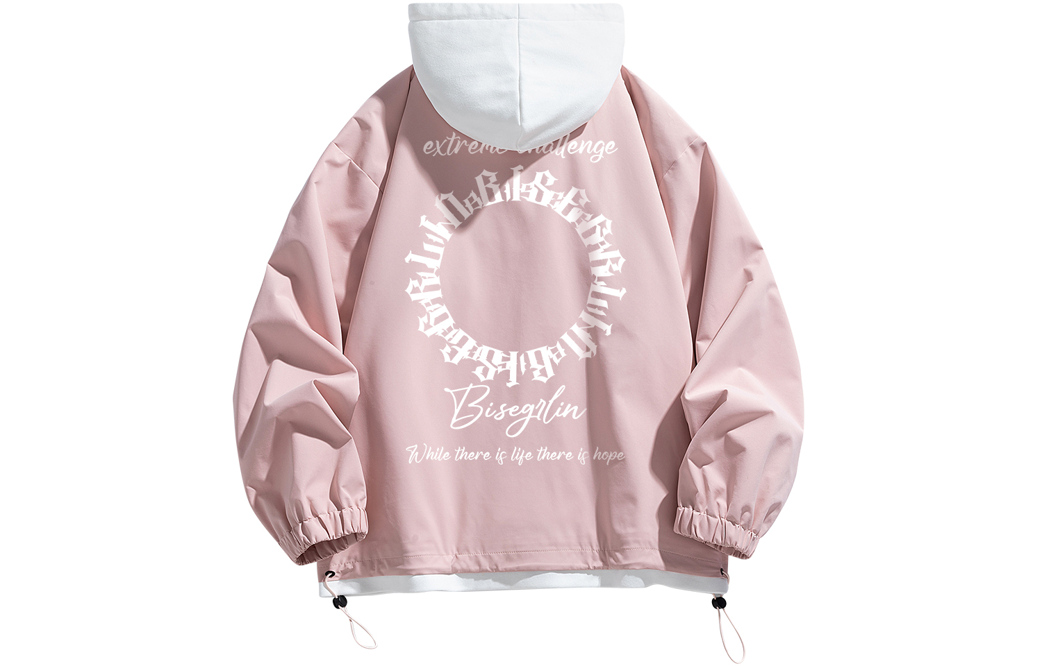 

BISEGRLIN Куртка Unisex, Pink+White