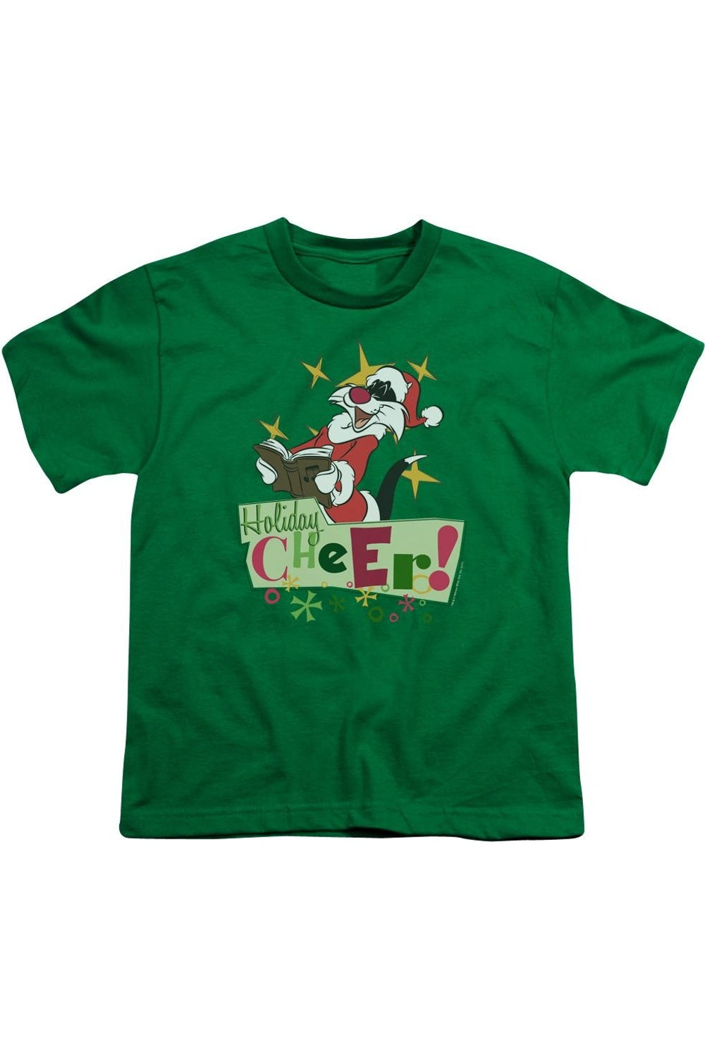 

Футболка с коротким рукавом Looney Tunes Cheer Sylvester для детей Gildan, зеленый