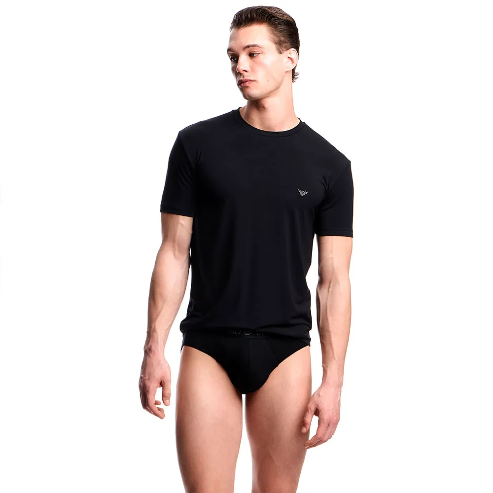 

Футболка с коротким рукавом Emporio Armani Soft Modal, черный