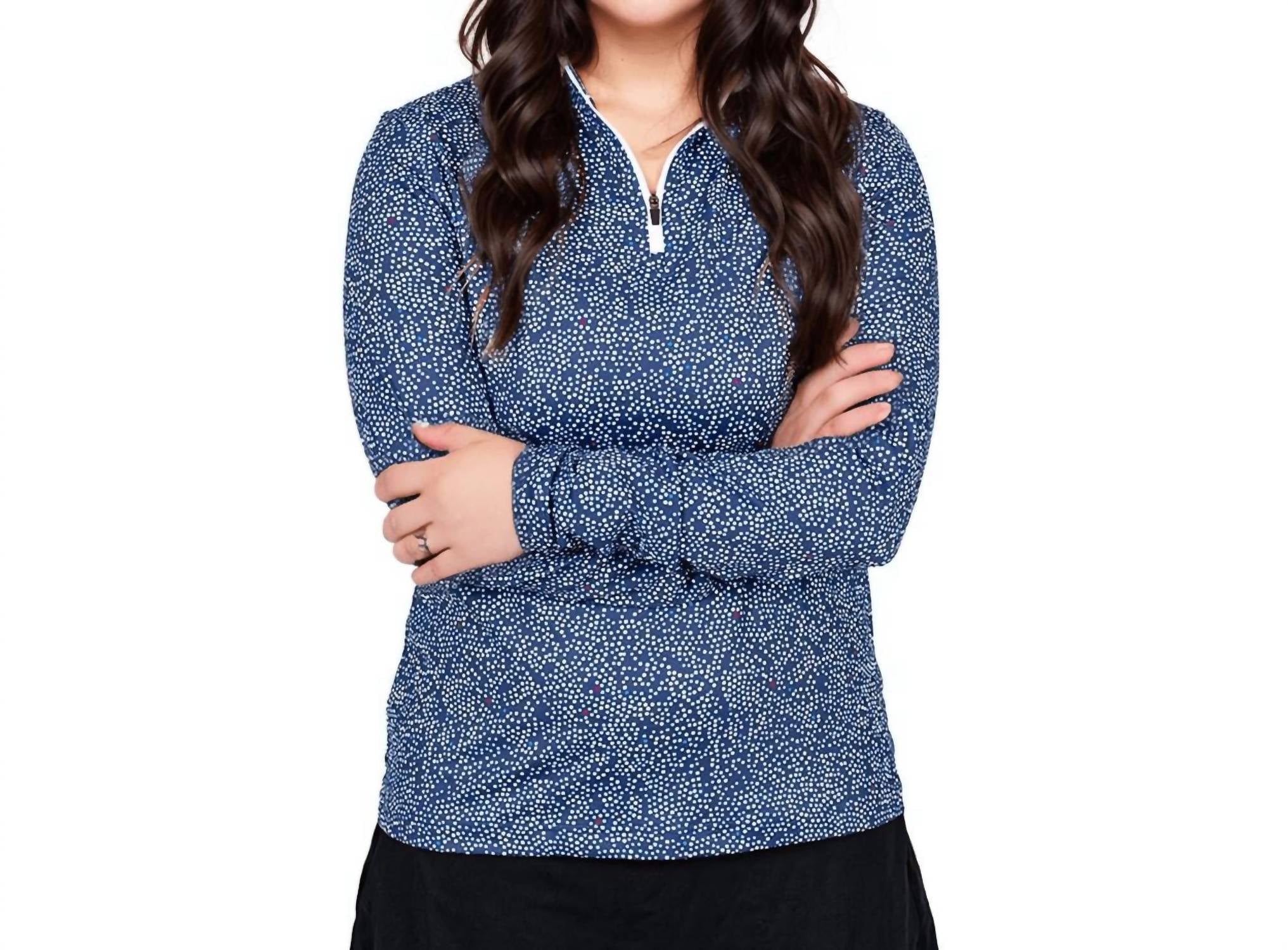 

Женский пуловер Q-Zip цвета «Звездная ночь» 2Putt, Starry Night