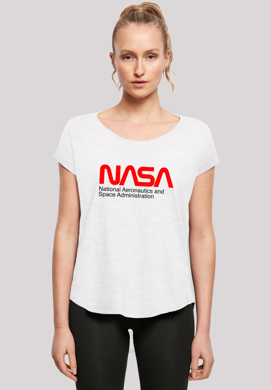 

Футболка с принтом NASA AERONAUTICS AND SPACE' F4NT4STIC, белый
