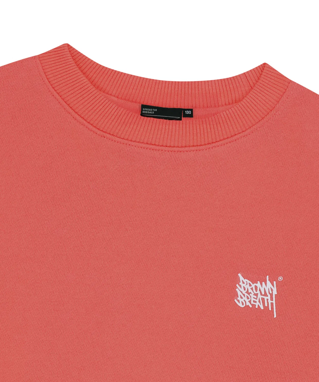 Детский свитшот Tag Crewneck красно-оранжевый от Brownbreath Kids — фото 4