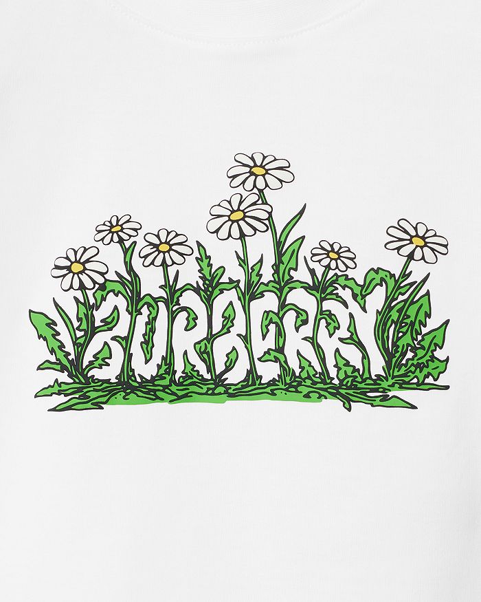 Футболка с логотипом Cedar Daisy - для малышей и детей младшего возраста Burberry, белый — фото 2