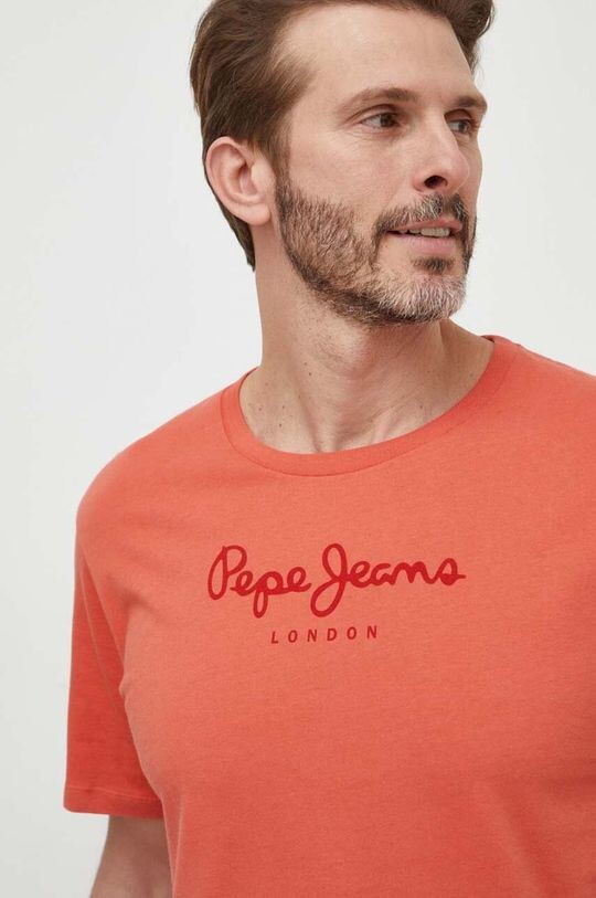 

Футболка Eggo из хлопка Pepe Jeans, оранжевый