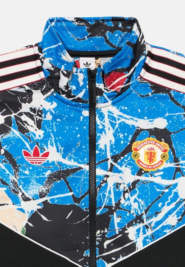 Толстовка Manchester United Stone Roses Track Club Wear Adidas Originals, черный/мультиколор — фото 4