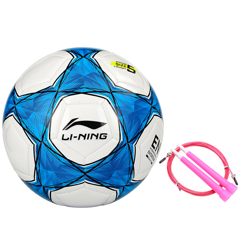 

LINING Футбольный мяч размер 5 TPU с машинной строчкой unisex белый, blue